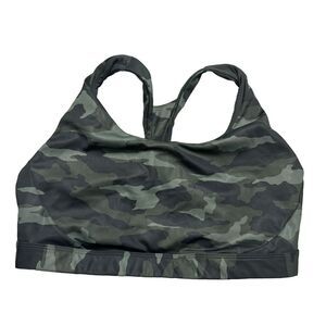 Athleta Women's‎ Size XL Green Olive Camo Ultimate Bra D-DD+